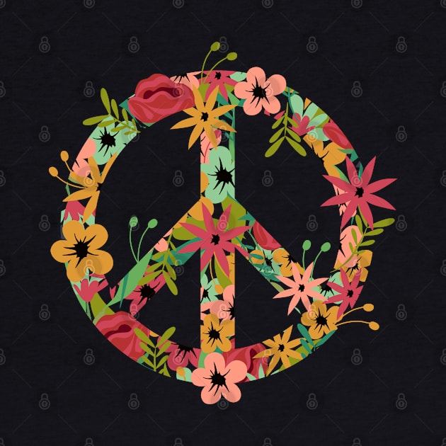 Flower Peace Symbol by madeinchorley